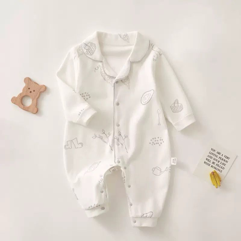 Whimsical Sketch - Print Infant Romper for Little Dreamers